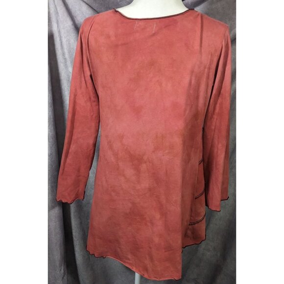 Jude Stuecker Bohemian Medieval Asymmetrical Terra Cotta Top Size Small - Picture 5 of 8